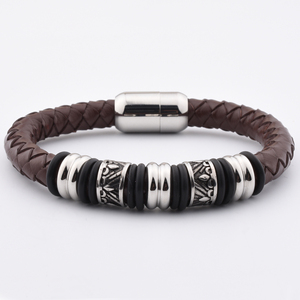 Pulseras de Cuero para Hombre, Diseño Único, Estilo Punk Rock, Joyería de Moda de Lujo - Product Image 3