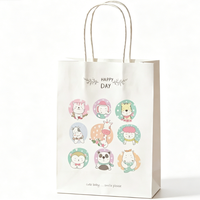 Sac en papier kraft écologique biodégradable avec poignée pour les courses, sac cadeau personnalisé fabriqué en usine