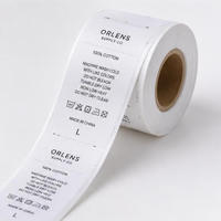 Étiquette d'instructions de lavage en ruban satiné pour chemises et jeans, étiquette de soin lavable personnalisée pour vêtements