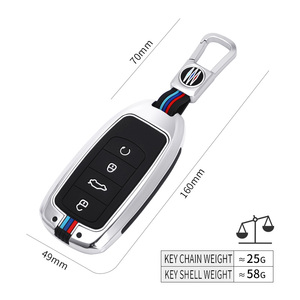 Étui de protection pour clé de voiture en alliage de zinc et gel de silice pour Chery Tiggo Arrizo OMODA JAECOO Fulwin Bonus J2, porte-clés, sac - Product Image 4