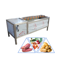 Industriële groente- en viswasmachine, schilmachine, wortelgroente- en fruitverwerkingsapparatuur, aardappelwasmachine, motor 304