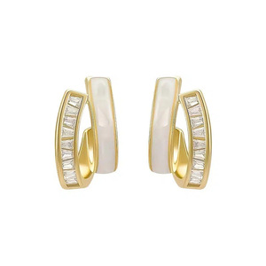 Orecchini a Doppio Strato Stile Coreano, Eleganti Gioielli a Perno Stratificati per Donna, Accessorio Regalo per Uso Quotidiano e Feste - Product Image 5