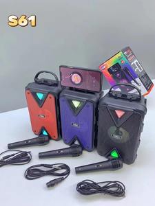 جديد للتجارة الخارجية مكبر صوت أزرق/أسنان مربع للرقص مع ميكروفون محمول مكبر صوت صغير في الهواء الطلق كاريوكي S61 - Product Image 5