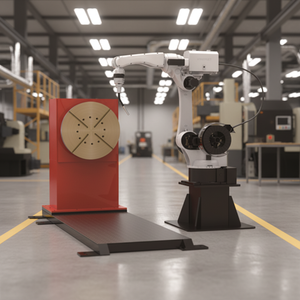 La Estación de Trabajo del Robot de Soldadura Automatizado Utiliza Tecnología para Soldar Bases de Farolas Robot de Soldadura - Product Image 1