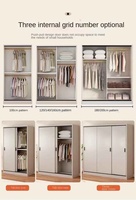 Meubles de chambre à coucher en bois massif, armoire minimaliste à portes coulissantes pour petits appartements, design moderne, facile à assembler, en bois