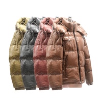 BQ European and American Winter Quilted Padding Jacket Oversized Bubble Men Hooded Heavy Winter Shiny Down Puffer Jacket