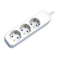 Regleta de Enchufes con 3 Tomas y Cable de Extensión de 1.5m, Enchufe Europeo, Cumple con el Estándar CEROSH, para Uso en Hogar y Oficina