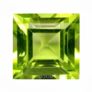 Haute qualité 9mm coupe carrée pierre précieuse naturelle péridot en vrac à facettes par carat prix d'usine de gros avec certification IGI - Product Image 1