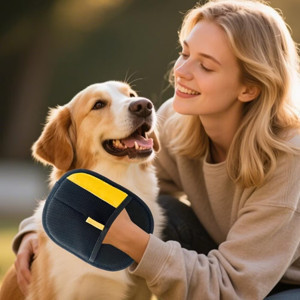 Gant anti-poils pour animaux de compagnie Xy, en tissu anti-statique, rond, pour grands chiens - Product Image 4