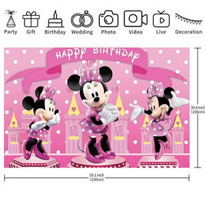 Promotional <strong>Party</strong> <strong>Supplies</strong> <strong>Minnie</strong> &amp; Mickey <strong>Mouse</strong> Theme Banner Backdrop Background For <strong>Party</strong> Birthday Background Decoration - Product Image 6