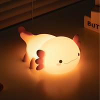 Veilleuse en silicone salamandre pour bébé avec contrôle tactile Veilleuse Axolotl pour enfants Veilleuse pour chambre d'enfant