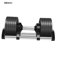 Haltères antidérapants durables 2-4 kg 5-50 lbs pour la maison, la salle de sport, la remise en forme, en acier réglable 90 lbs