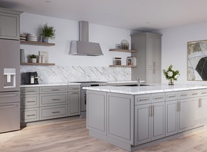 Prima Customizable Modern Modular Kitchen <strong>Cabinet</strong> <strong>Curved</strong> Island Platform Shaker Stainless Steel Sink <strong>Glass</strong> Solid for Villas - Product Image 4