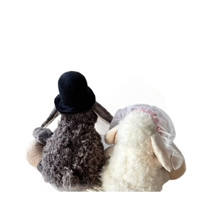 Coppia di Pecore in Poliestere e Cotone PP per Giocattoli di Peluche, Decorazione Letto, Regalo di Nozze, Adorabile e Confortante, 31-50cm, Unisex - Product Image 5