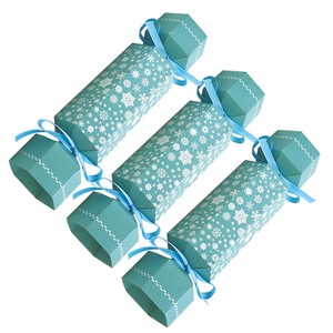 Garis-garis desain kepingan salju permen natal merah pita suguhan permen coklat pesta kebaikan kue kotak kue kering - Product Image 6