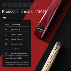 Hộp đựng gậy bi-a tùy chỉnh 10mm, gậy <span class=keywords><strong>snooker</strong></span> đơn, gỗ tần bì, gậy bi-a có đầu nhỏ dành cho thi đấu chuyên nghiệp - Product Image 2