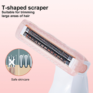 เครื่องโกนหนวดไฟฟ้า 2 in 1 สำหรับผู้หญิง สีชมพู เครื่องกำจัดขนอเนกประสงค์ กันน้ำ - Product Image 4