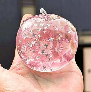Jouet à presser en maltose transparente bleue en forme de pomme, boule anti-stress pour enfants et adultes, cadeau de décompression pour une ambiance cool - Product Image 2