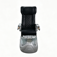 Fauteuil de pédicure spa noir avec massage intégral du corps et du siège, et cuvette de spa pour les pieds – Prix direct usine