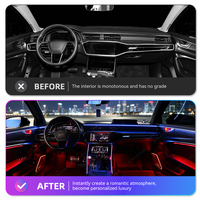 KYNCHO Audi A6 C8 Éclairage d'ambiance LED pour voiture, éclairage intérieur automatique, éclairage intérieur symphonique, éclairage d'ambiance LED automobile