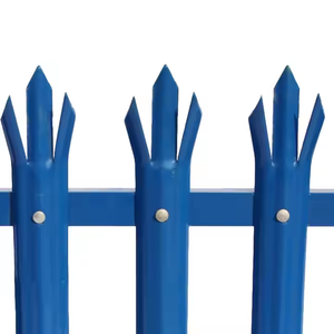 Ensemble de clôture européenne durable avec poteaux galvanisés trempés à chaud, <span class=keywords><strong>palissade</strong></span> en acier forgé, périmètre de ferme, clôtures en treillis naturel - Product Image 4