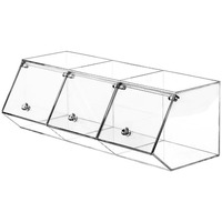 Boîte de rangement et de présentation en acrylique de qualité alimentaire, transparente, pour bonbons, biscuits, en-cas secs