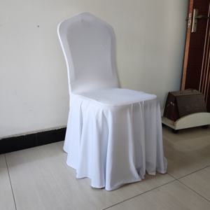 <span class=keywords><strong>Mariage</strong></span> Polyester blanc <span class=keywords><strong>housse</strong></span> <span class=keywords><strong>de</strong></span> <span class=keywords><strong>chaise</strong></span> coton YC-816 - Product Image 2
