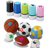 Tampons encreurs flash Intoss en gros, tampons en plastique à éponge PU, séchage rapide, imperméables, résistants à la décoloration, motifs de dessins animés, personnalisables