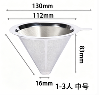 Filtre à café manuel sans papier, entonnoir à café réutilisable pour le café froid et le café à couler