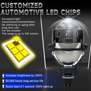 Faros Delanteros Bi-LED Super Brillantes K115 de 3 Pulgadas, Lentes LED para Proyector, Resistentes al Agua IP68, Luces Antiniebla para Conducir, Luz Alta/Baja, Bombilla H4, 12V 60W - Product Image 3