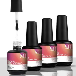 Salon Nhà cung cấp OEM Hema miễn phí UV Gel Set Nail Extension Nude màu hồng dày Gel Builder Xây Dựng Cơ sở Gel trong một chai biab