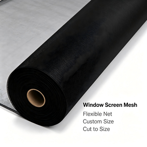 Rouleau de moustiquaire en fibre de verre noire pour portes et fenêtres, protection contre les insectes, lavable, résistant au feu, installation rapide pour hôtel - Product Image 1