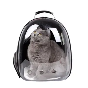 Высококачественная прозрачная сумка-переноска для домашних животных из ПВХ с окошком из 600D полиэстера, милый рюкзак с кошкой