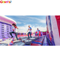 Parc d'attractions gonflable commercial personnalisé, grande aire de jeux gonflable intérieure et extérieure pour enfants et adultes
