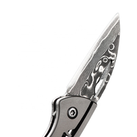 Mini couteau de poche pliant en acier damas à haute netteté pour les aventures en plein air à usage quotidien-OEM personnalisé pris en charge
