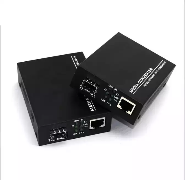 Sunet Factory Price Media Converter 10m/100m/1000m Fiber Optic Media Converter