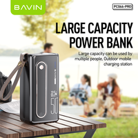 Power Bank BAVIN Harga Grosir Pabrik, Portabel 22.5w Pengisian Cepat Kapasitas Besar 50000mah Dengan Senter LED