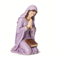 Statue religieuse de la Vierge Marie agenouillée, figurine en résine de la Sainte Mère priante pour l'autel de la maison catholique, cadeau spirituel élégant