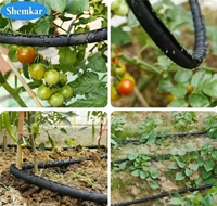 Hlinker 2025 tuyau de trempage plat 100ft bricolage système d'irrigation de jardin étanche double couche conception trous de tuyau d'eau 50ft 1 paquet de tuyau