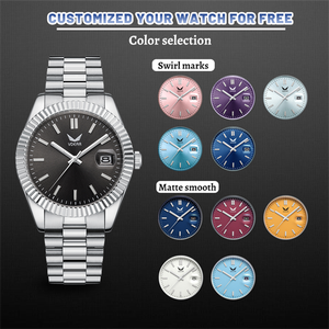 Alta calidad de lujo Retro mecánico automático de buceo 50 metros resistencia al agua reloj de esfera roja para hombres relojes de pulsera impermeables - Product Image 6