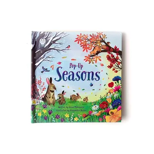 Seasons story books for kids 3d pop up books waterproofing and tear-resistant board book boys girl games