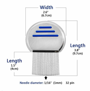 Peines Profesionales de Acero Inoxidable para Eliminar Piojos y Liendres de la Cabeza, Peine para Perros para Eliminar Piojos y Liendres del Pelo - Product Image 5