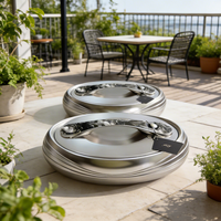 Fabrik-Bestseller Luxuriöses 3-teiliges Speisenwärmer-Set >6L Edelstahl Plastikdeckel Beheizbar Multifunktional Große Kapazität Eierwärmer