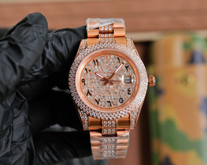 Cristal de Reloj de Zafiro con Incrustaciones de Diamantes Exclusivo para los ricos. Reloj Mecánico. - Product Image 1