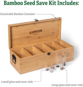 Kit di risparmio di semi di bambù per azienda di fornitura di giardiniere Kit elegante e sicuro per grandi fiale di vetro 3 grandi 3 scatole di immagazzinaggio - Product Image 2