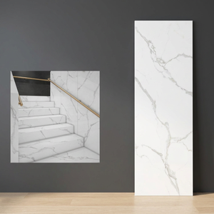 Losas de piedra sinterizada de 800x2400mm y 15mm de grosor, con aspecto de cuarzo Gold Portoro, de porcelana, para cocina y pared. - Product Image 3
