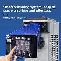 Machine à glace molle professionnelle KLS-606, petite, à tête unique, pour extérieur, en acier inoxydable, argent/noir, garantie un an