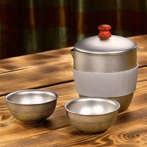 ชุดกาต้มน้ำและถ้วย<span class=keywords><strong>ชา</strong></span>ขนาดเล็กทำจากไทเทเนียมแท้ขนาด300มล. สำหรับบ้านหรือกิจกรรมกลางแจ้งเช่นการตั้งแคมป์การเดินทางแบบแบกเป้ - Product Image 6