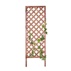 Outdoor Hout Rechthoekige Hout Tuin Trellis Hek Wandmontage Rooster Plant Screen Piketten Hek