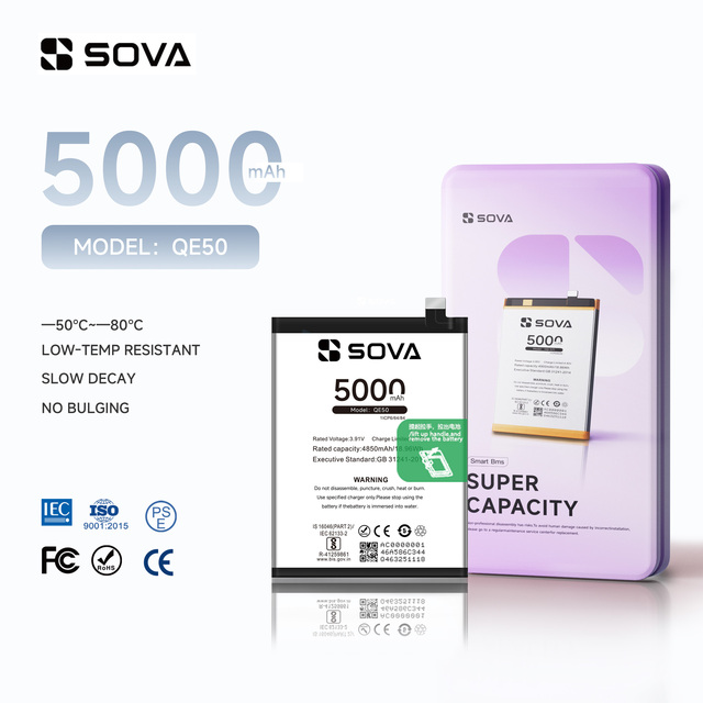 SOVA Original Quality 5000mAh 3.91V QE50 100% Health Phone Battery for Motorola G85 Phone Batteries